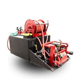 Fire suppression system with hose reel.