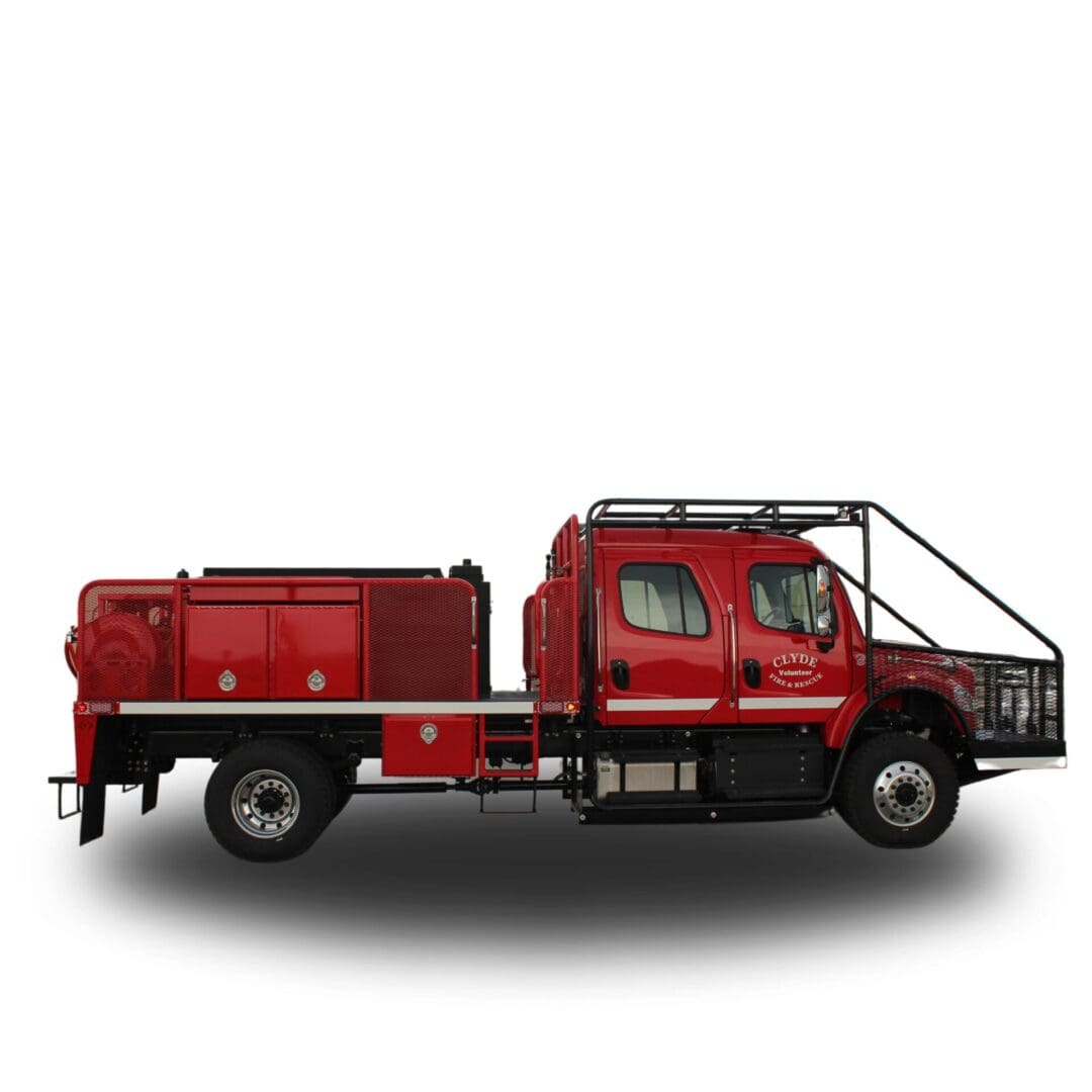 Red Clyde Volunteer Fire & Rescue truck.